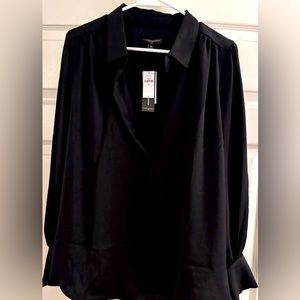 NWT Banana Republic Long Sleeve Blouse - Black
